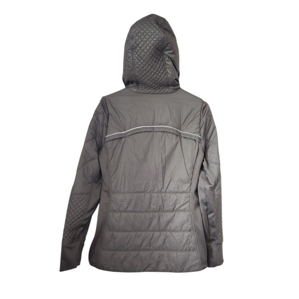 Athleta Rock Ridge Primaloft Jacket Gray Quilted Hybrid Hooded Womens Medium 275 - Picture 5 of 5